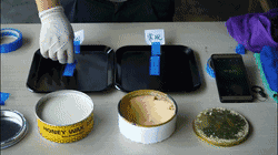 同一時(shí)間使用蜜蠟250的模具在差不多2秒后就掉落在桌面上，但使用常規(guī)蠟的模具還是牢牢地穩(wěn)固貼在模具上，附著力十分強(qiáng)，由此可見(jiàn)使用蜜蠟250的脫膜效果更勝一籌。